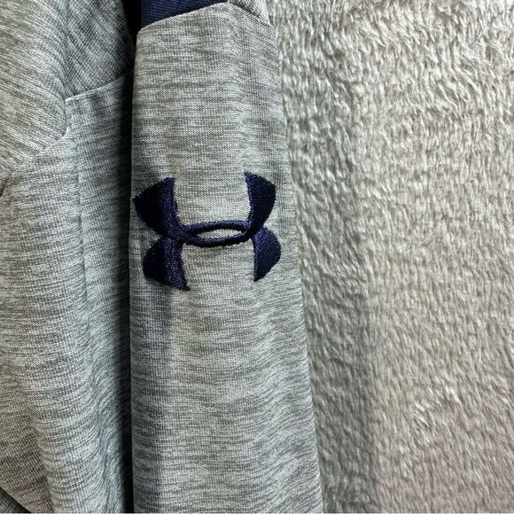 Under Armour Hotshot 1/2 Zip Long Sleeve Shirt Gray Blue Loose Fit Women’s M - Picture 3 of 8